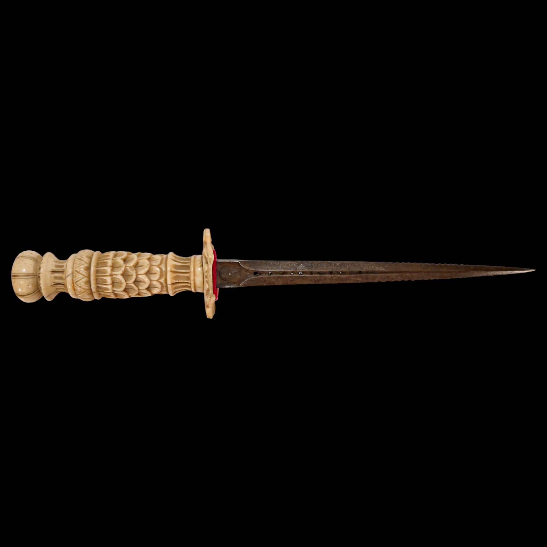 A Rare French nobleman's dagger, hilt and scabbard carved from bone, 19th century. - Bild 15 aus 18