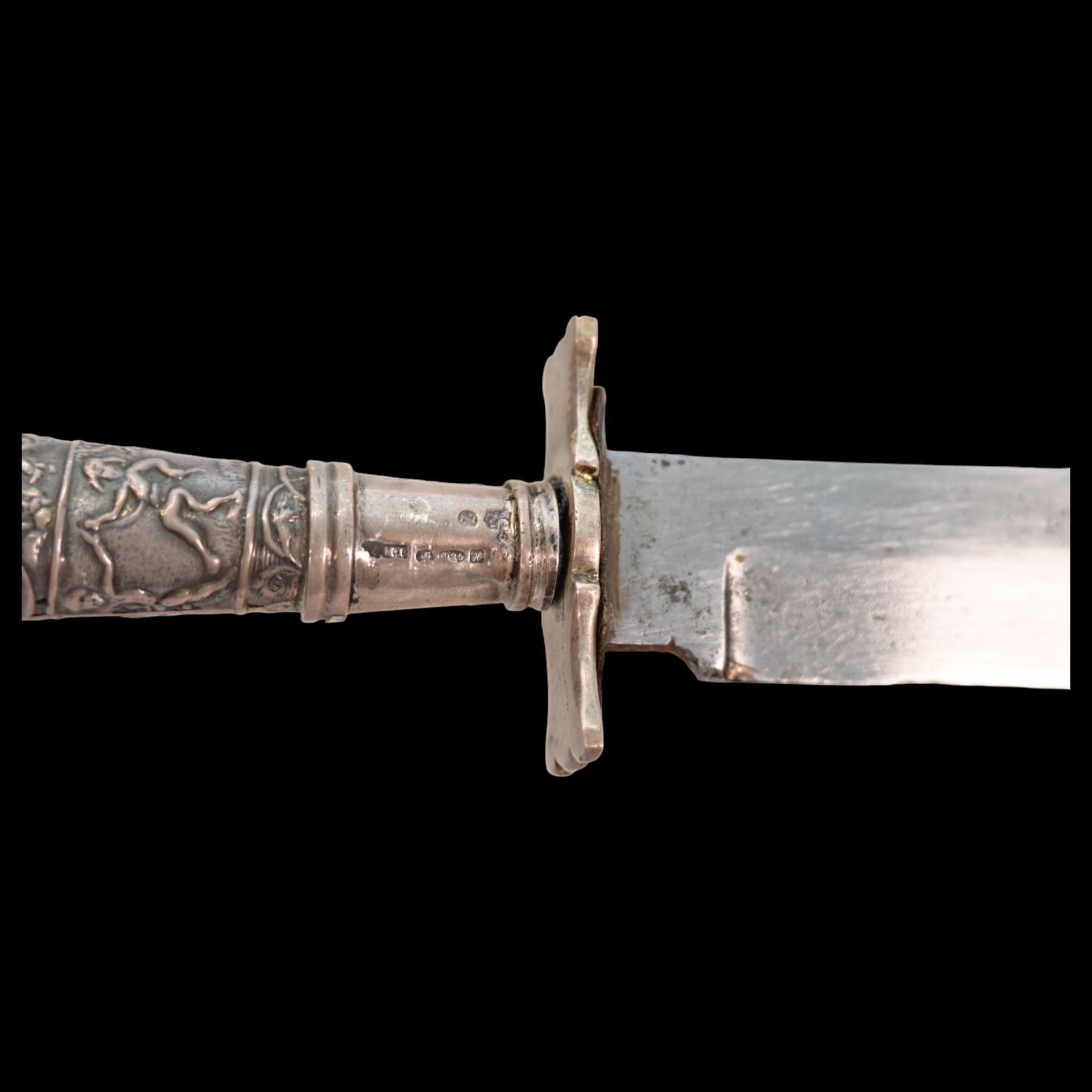 A silver mounted hunting knife, France 19th century. - Bild 13 aus 13
