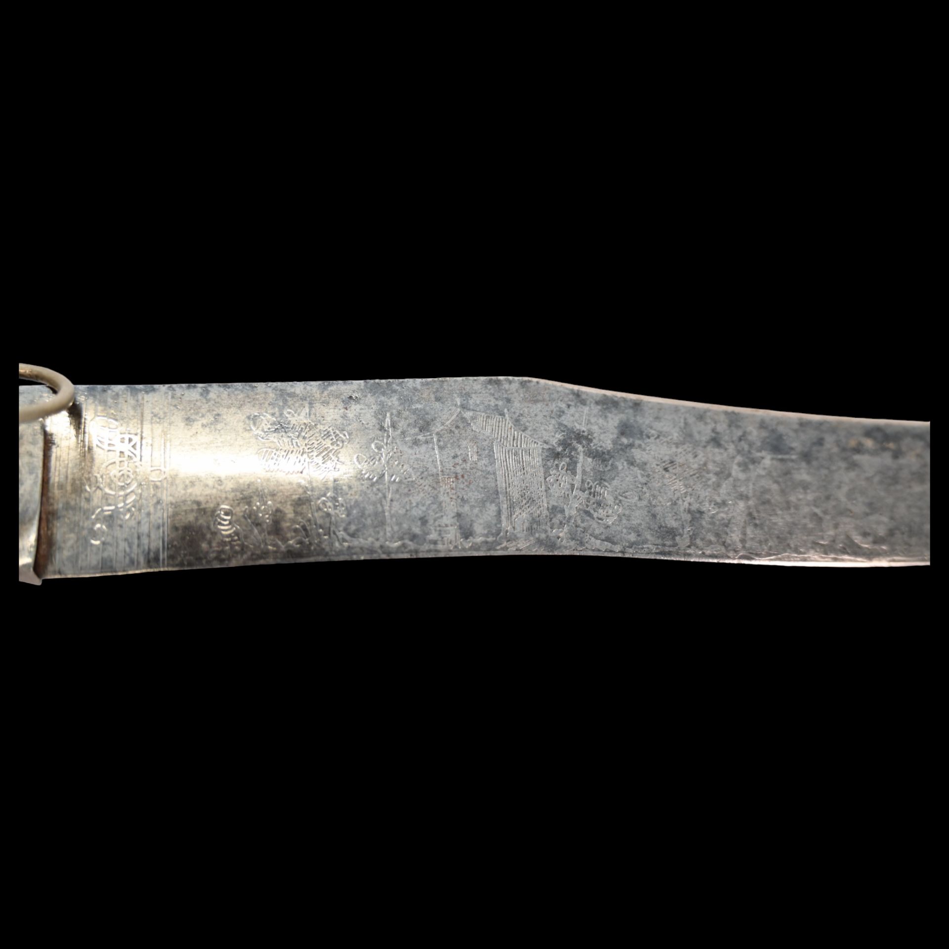 A large Spanish navaja, circa 1900. The steel blade is decorated with etching. - Bild 11 aus 15