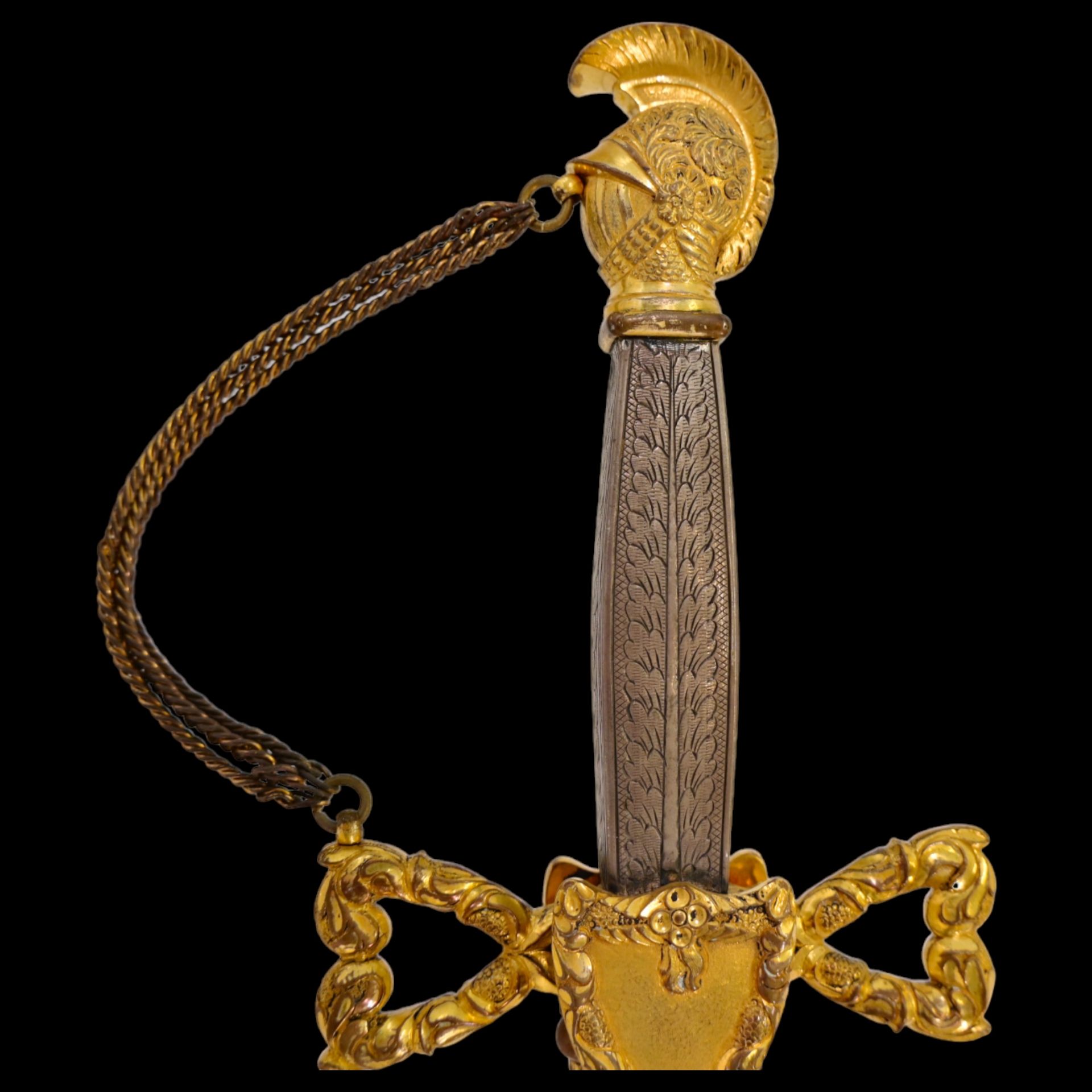 American gilt ceremonial sword, belonged to W.R. Vermilye, 19th century. - Bild 7 aus 19