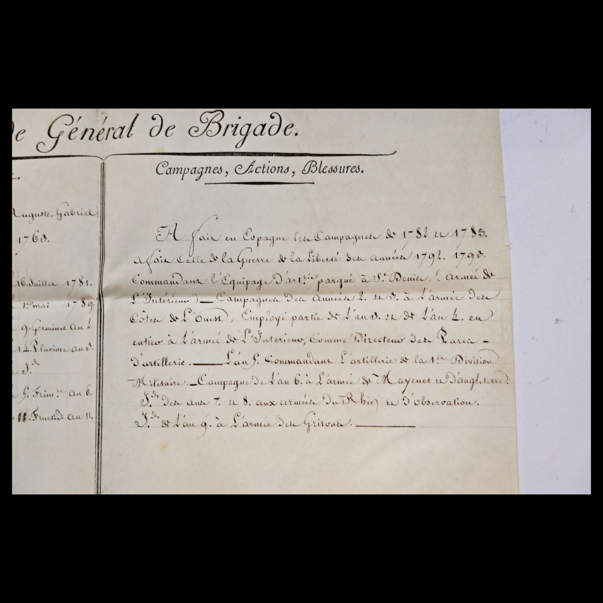 Diploma signed by Napoleon Bonaparte from the Military Department of the French Republic. - Bild 7 aus 12