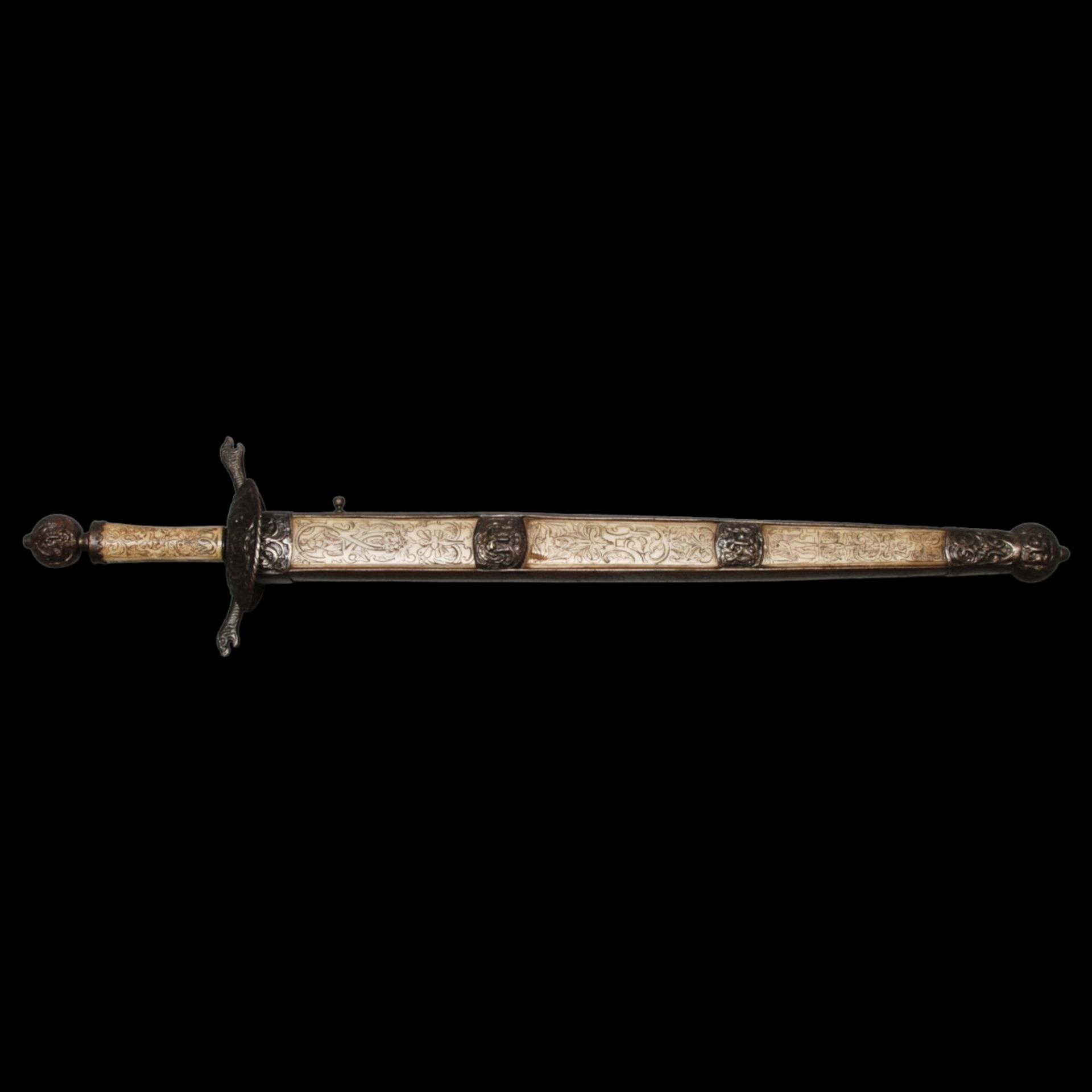 A Italian ceremonial dagger. 18 century. - Bild 2 aus 16