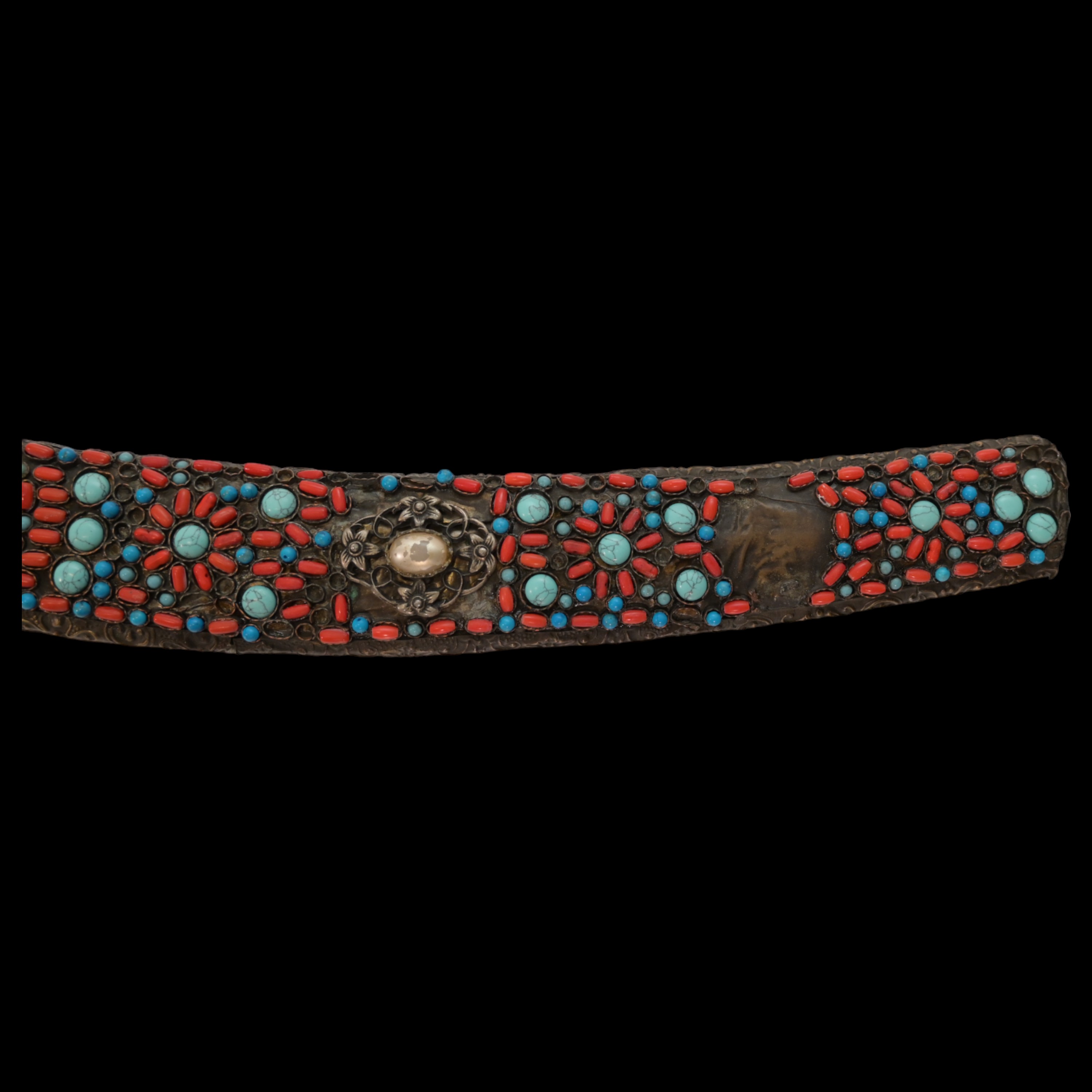 Rare Ottoman sword, Kilij, Pala, decorated with corals and turquoise, Turkey, Trabzon, around 1800. - Image 10 of 31