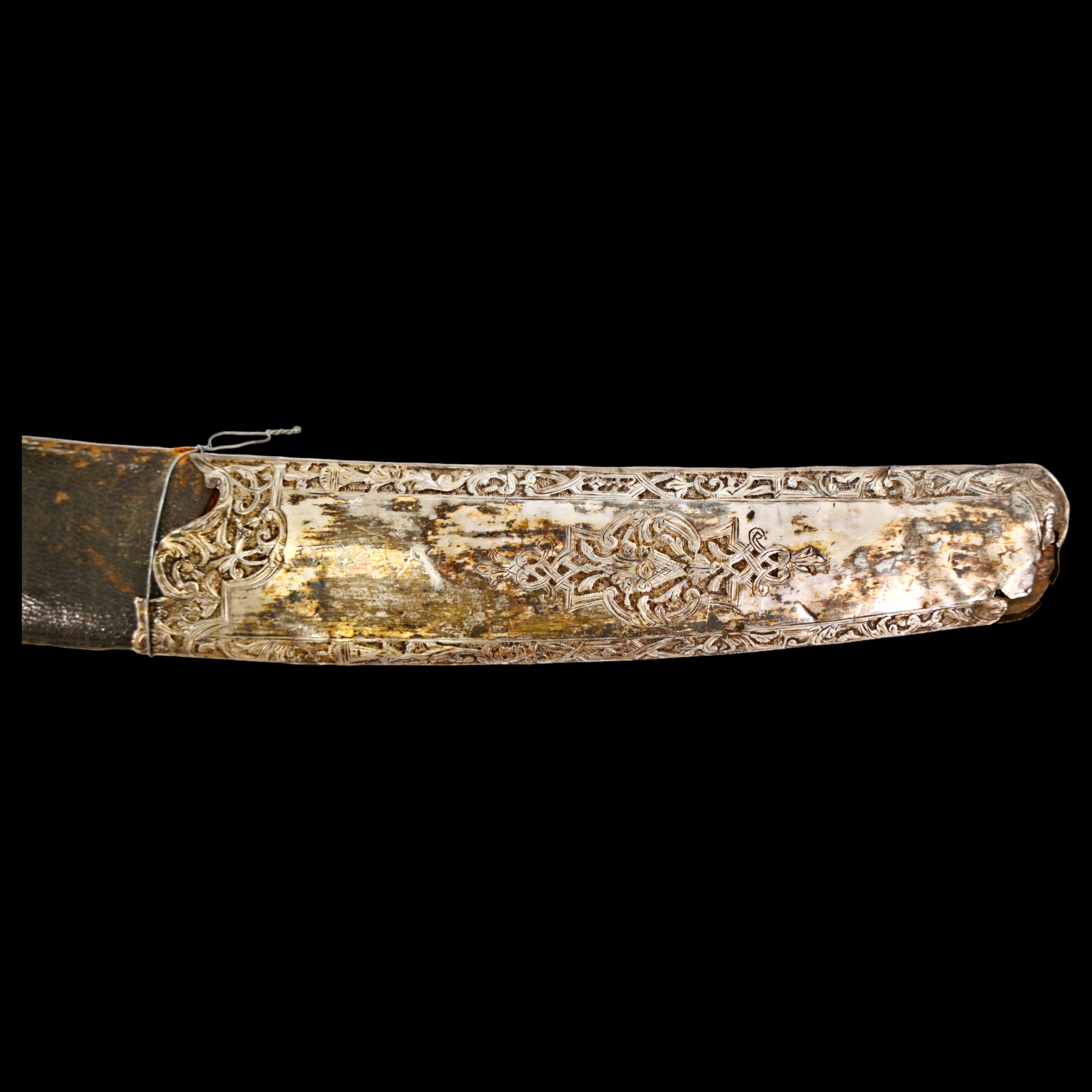 Rare Ottoman saber KARABELA, wootz blade, silver with the tugra of Sultan Ahmed III, early 18th C. - Bild 6 aus 27