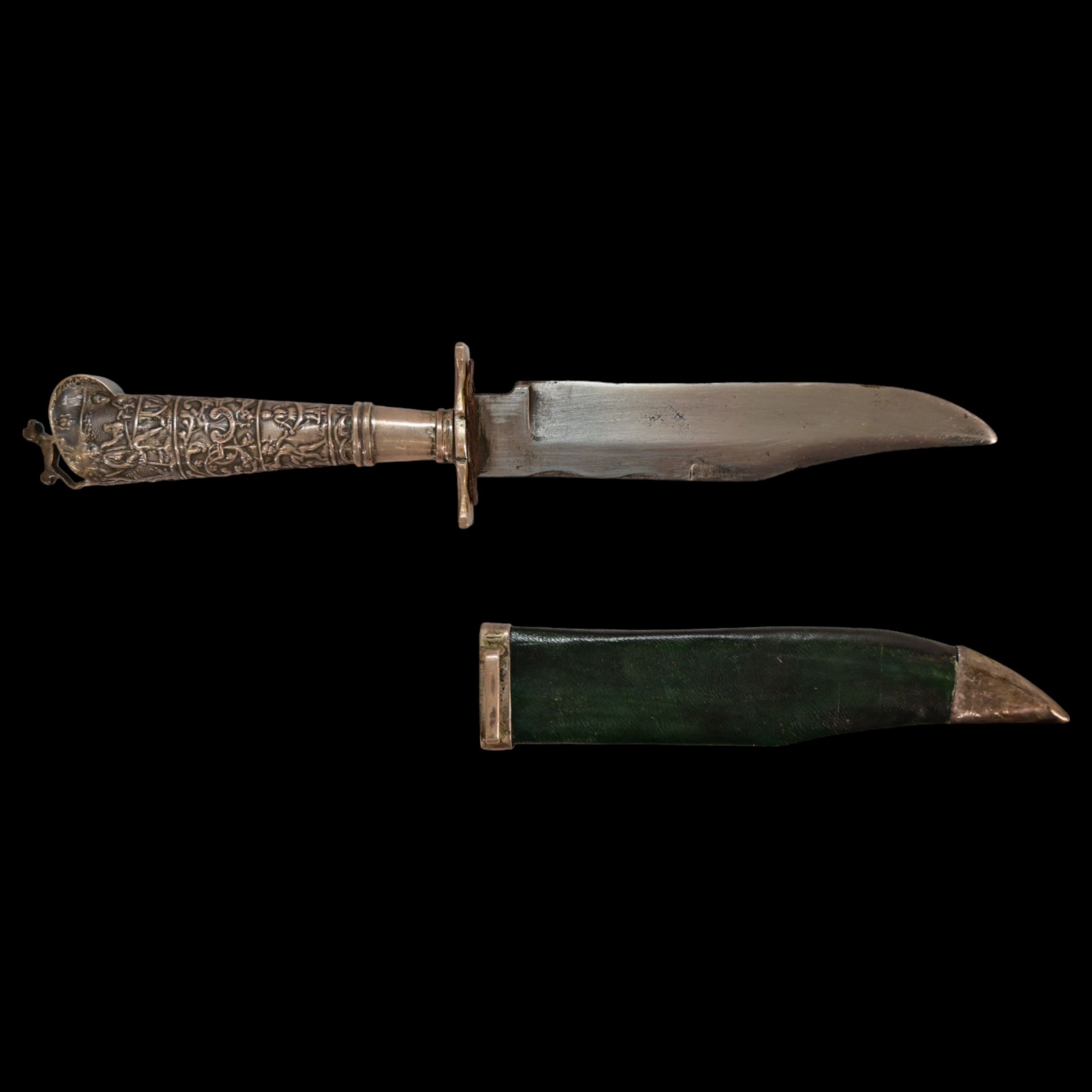A silver mounted hunting knife, France 19th century. - Image 12 of 13