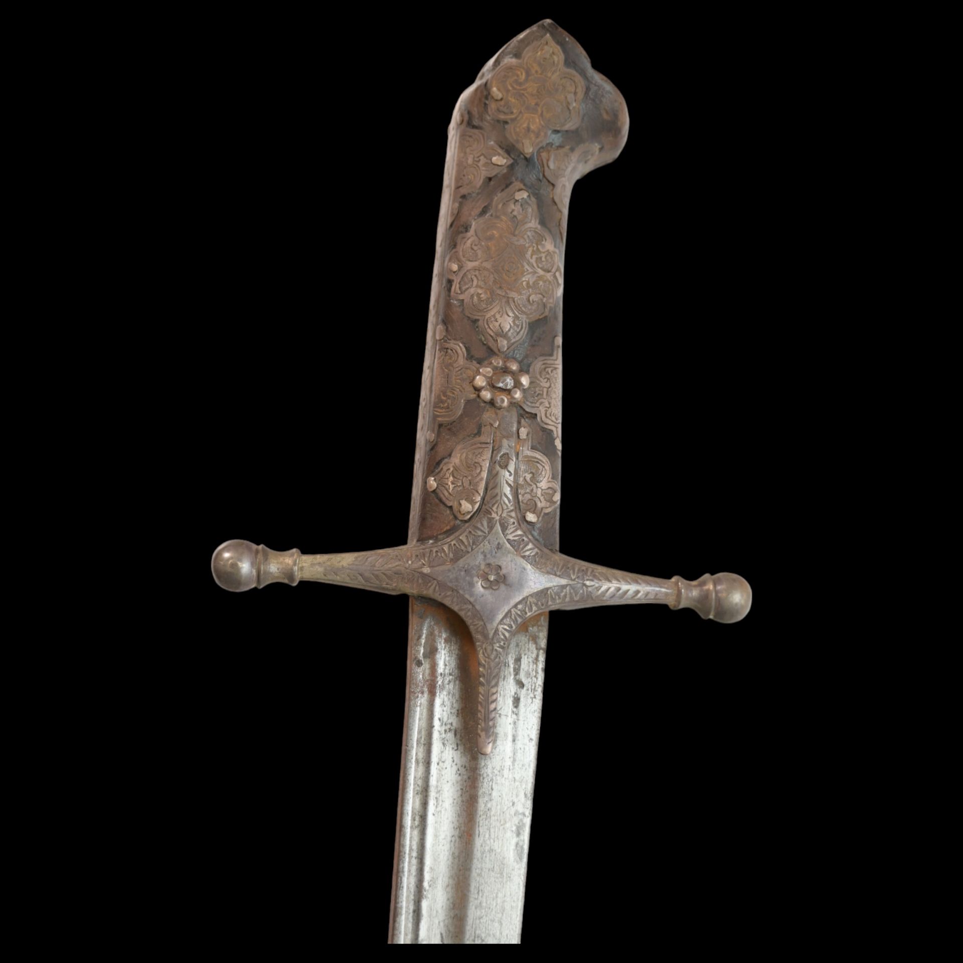 Rare saber, "KARABELA" inlaid with silver, Poland, 18th century. - Bild 8 aus 14