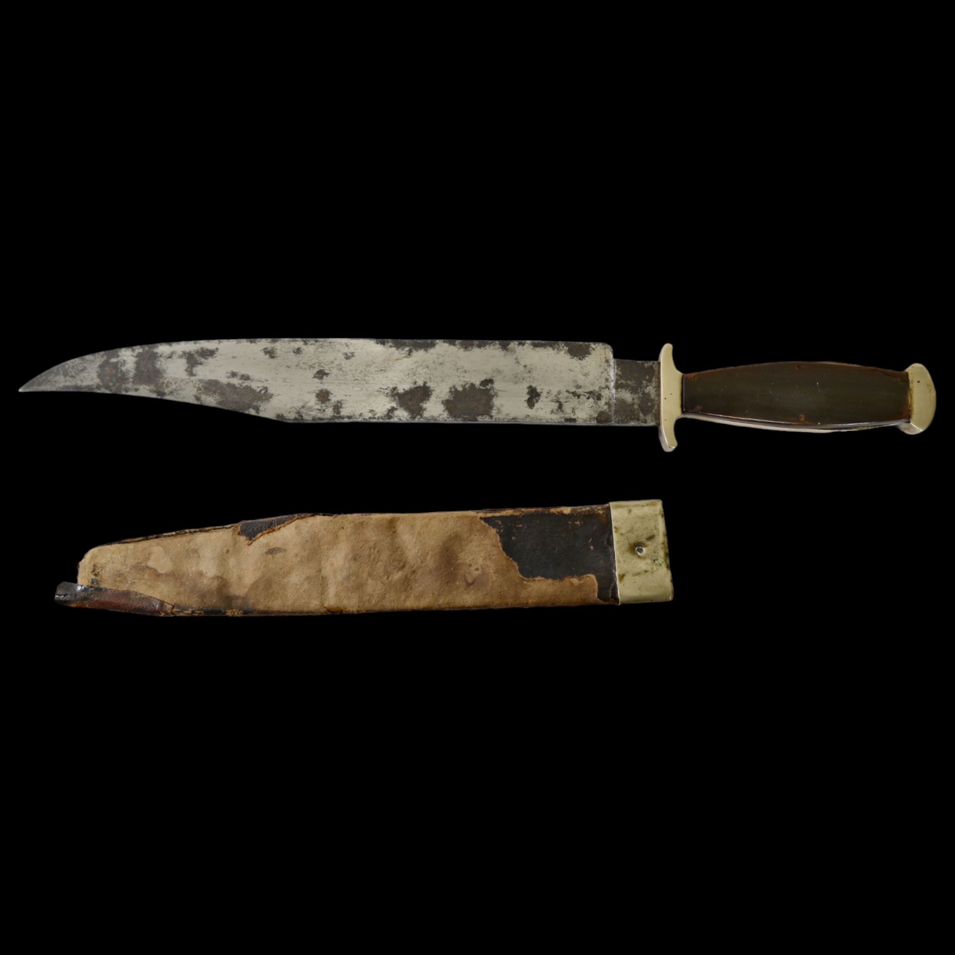 Extra rare and very early Bowie knife of American Gold Miners "Gold Seekers Protector", 1820-30s. - Bild 8 aus 10