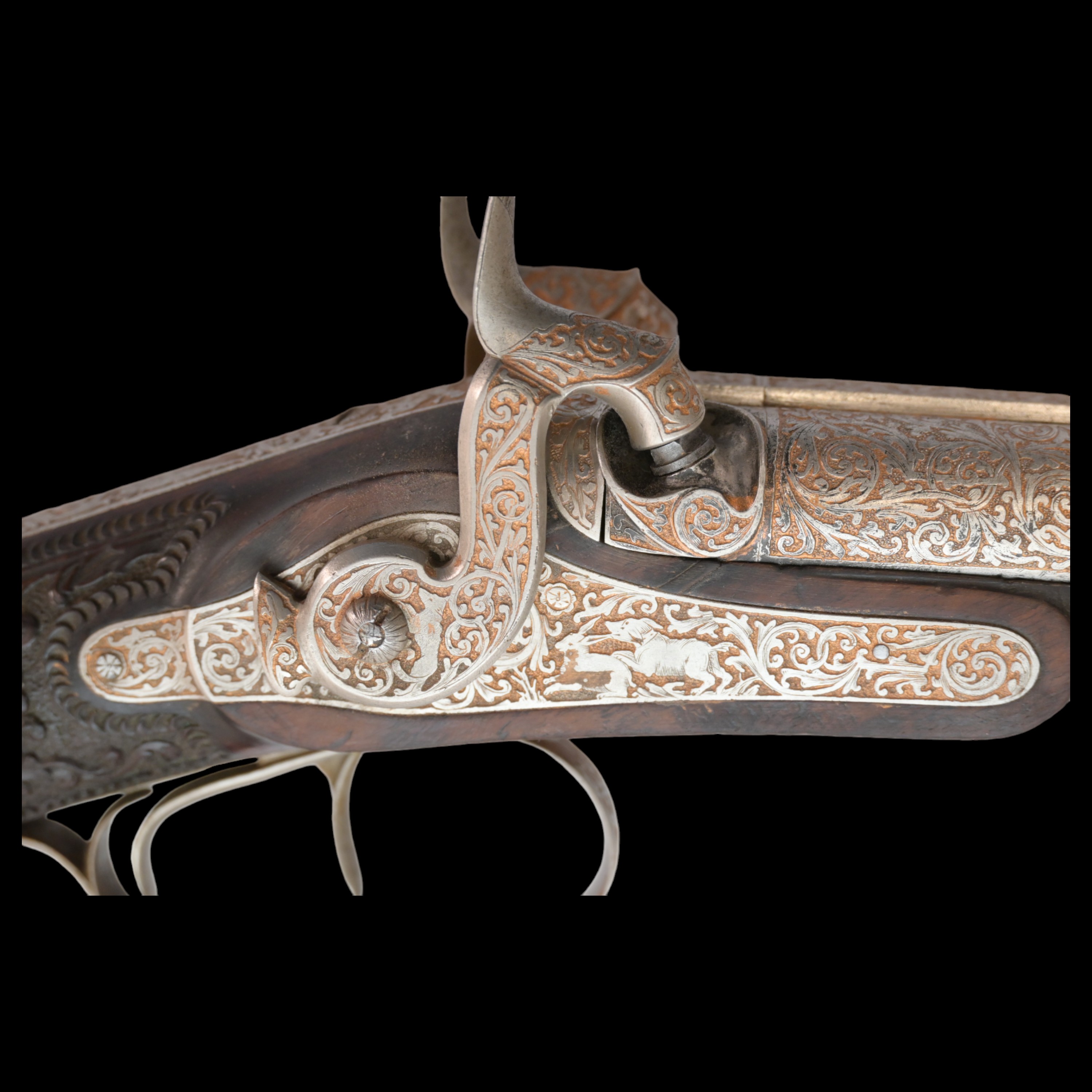 Rare Double-barrel percussion shotgun, Eusebio Zuloaga, royal gunsmith, Spain, mid-19th century. - Image 9 of 26