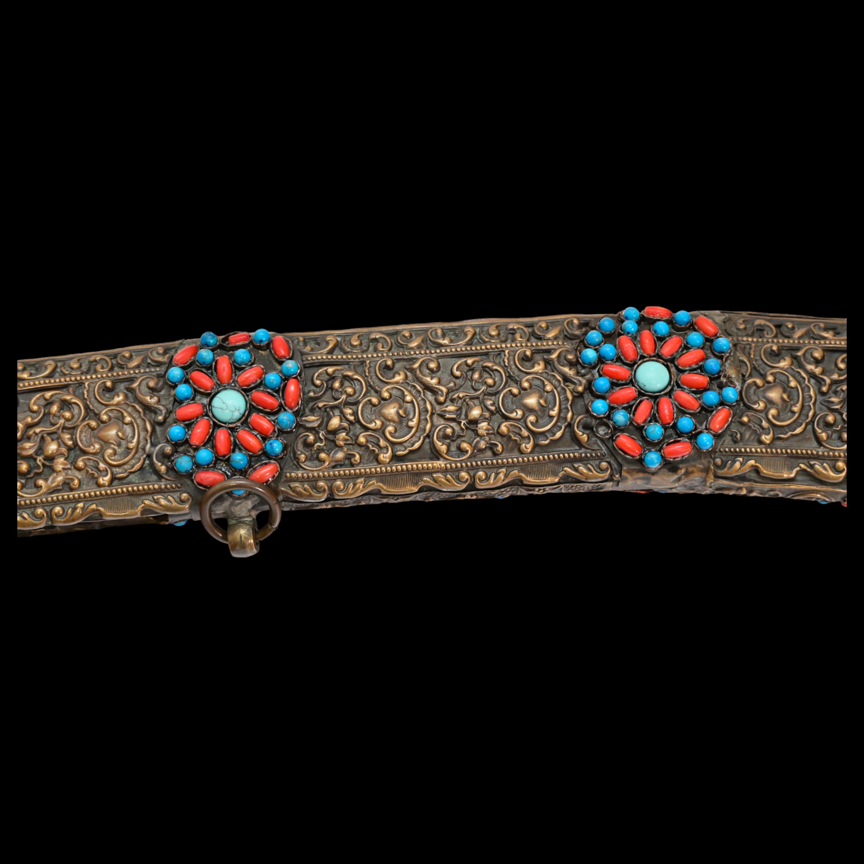Rare Ottoman sword, Kilij, Pala, decorated with corals and turquoise, Turkey, Trabzon, around 1800. - Image 24 of 31