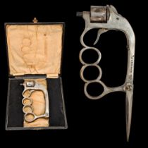 Very rare Delhaxhe "Knuckleduster" Double-Action Pinfire Revolver