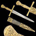 A magnificent 19th century French hunting dagger in the Renaissance style.