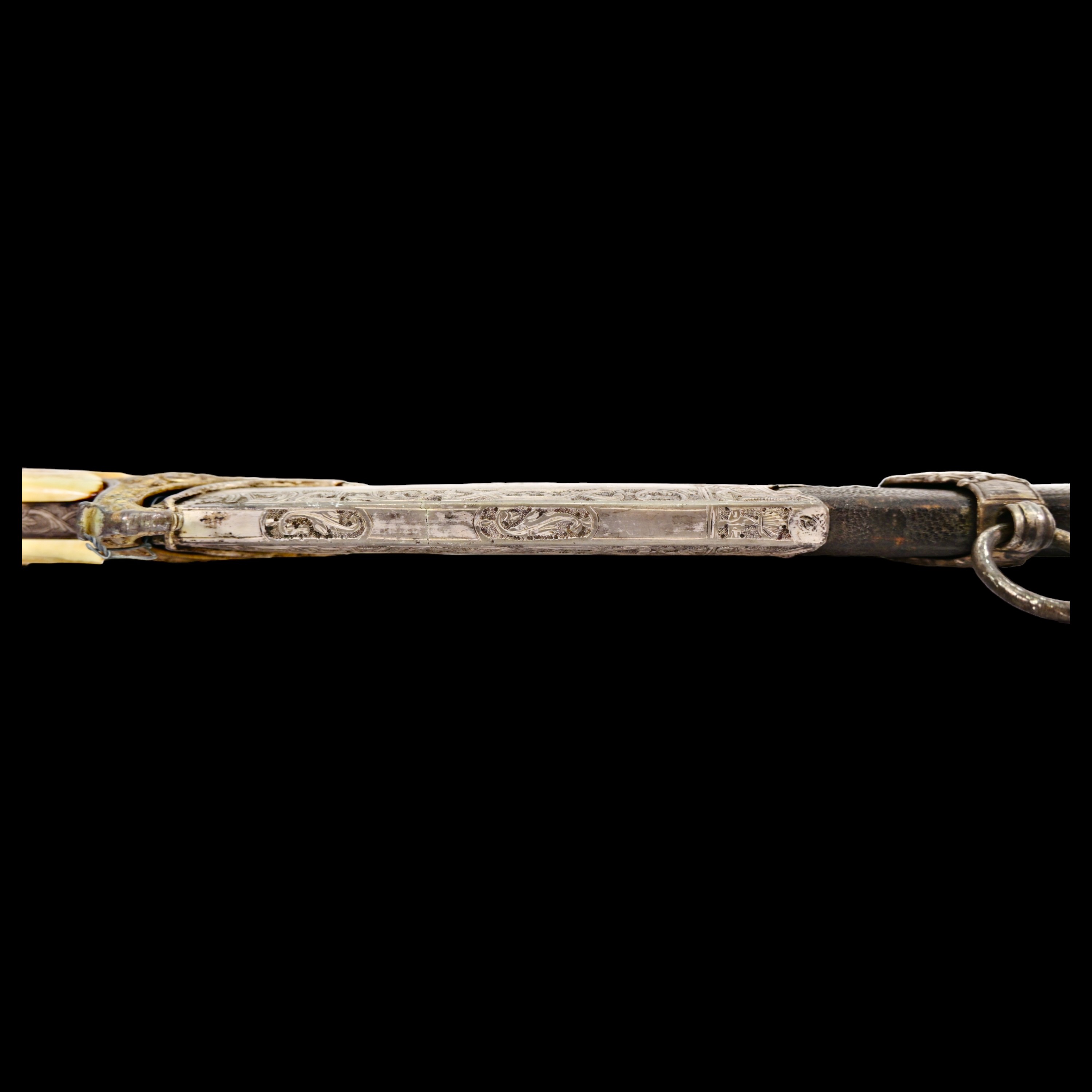 Rare Ottoman saber KARABELA, wootz blade, silver with the tugra of Sultan Ahmed III, early 18th C. - Image 11 of 27