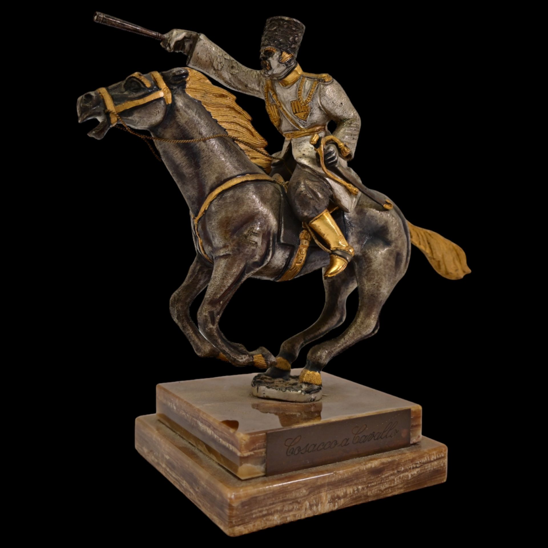 Giuseppe Vasari (1934-2005). The bronze figure Cossack on a horse. Italy, 70s of the 20th century. - Image 2 of 8