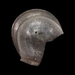 French Bourguignot helmet from the 16th century.