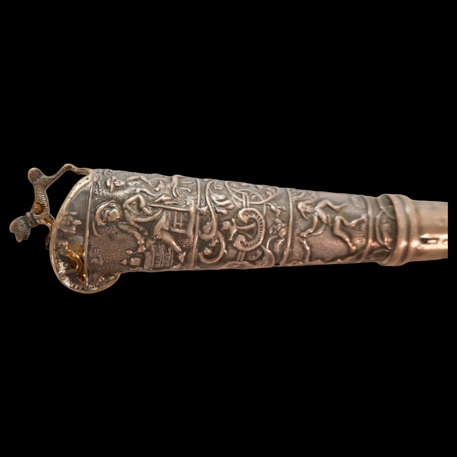 A silver mounted hunting knife, France 19th century. - Image 5 of 13