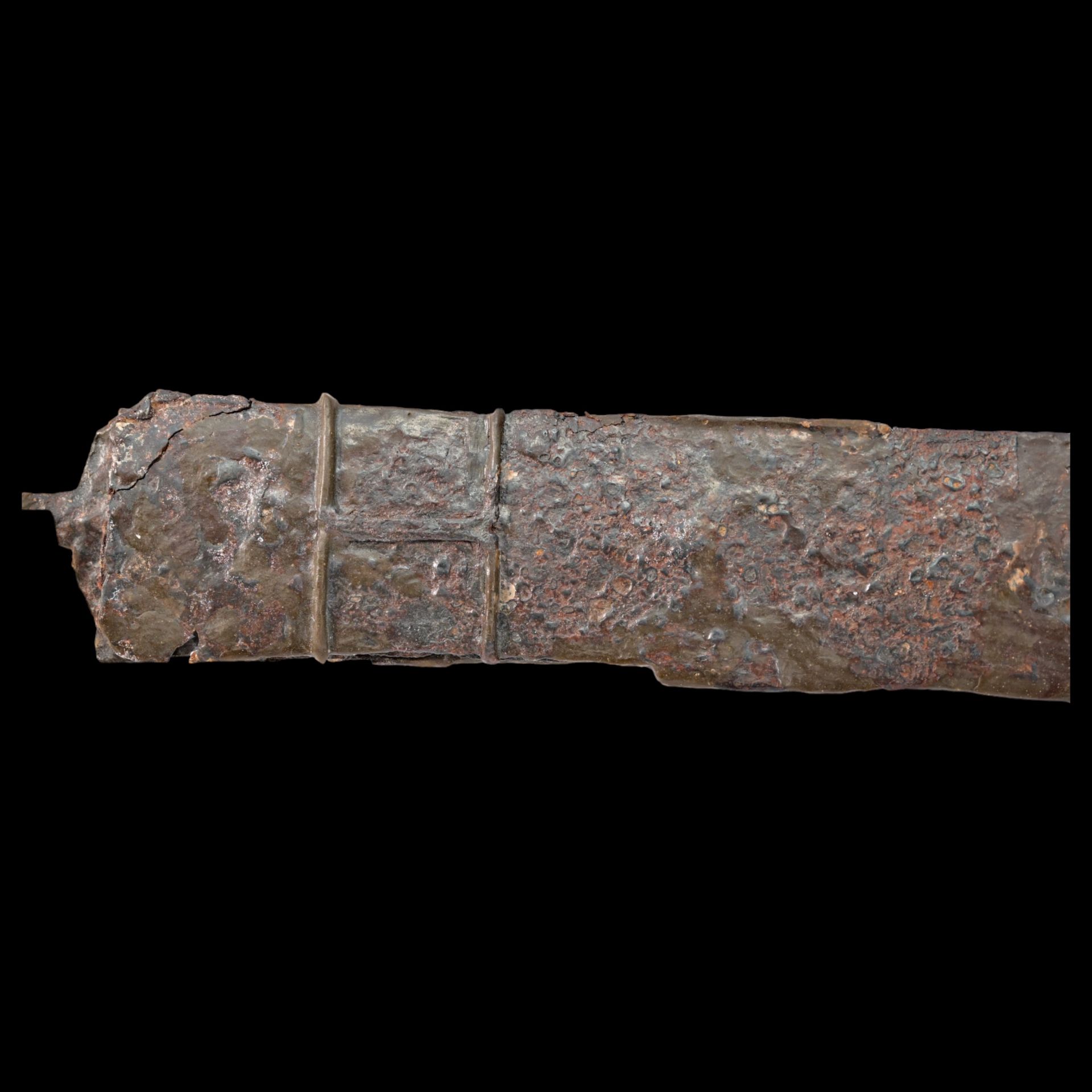 Very rare Middle Ages large Hun sword with scabbard, 5th century AD. - Image 3 of 10