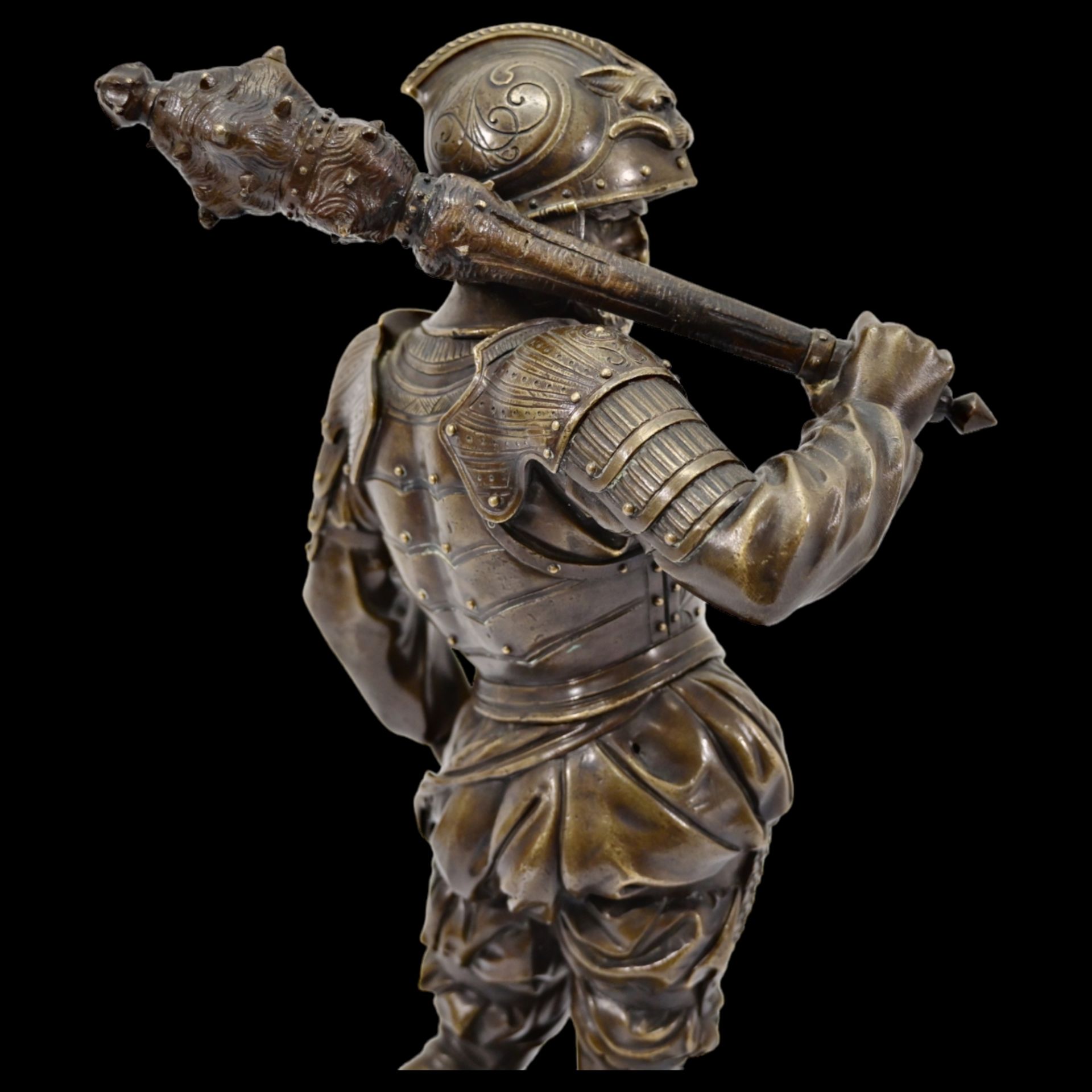 Bronze figure of a 16th century Landschnecht. France, mid 19th century. - Image 8 of 9