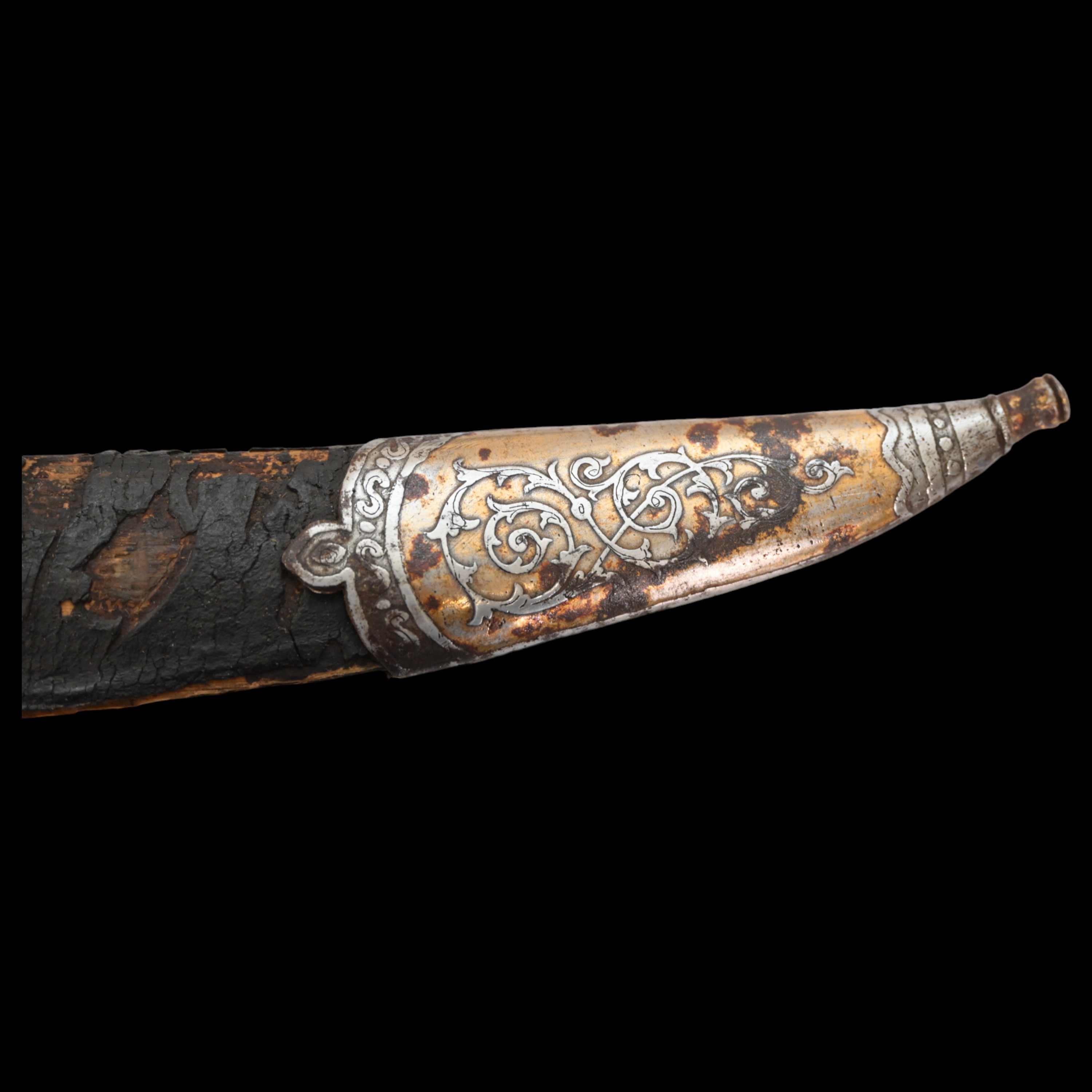 RARE HUNTING KNIFE, DECORATED WITH GOLD AND BLUE, RUSSIAN EMPIRE, ZLATOUST, 1889. - Image 21 of 26