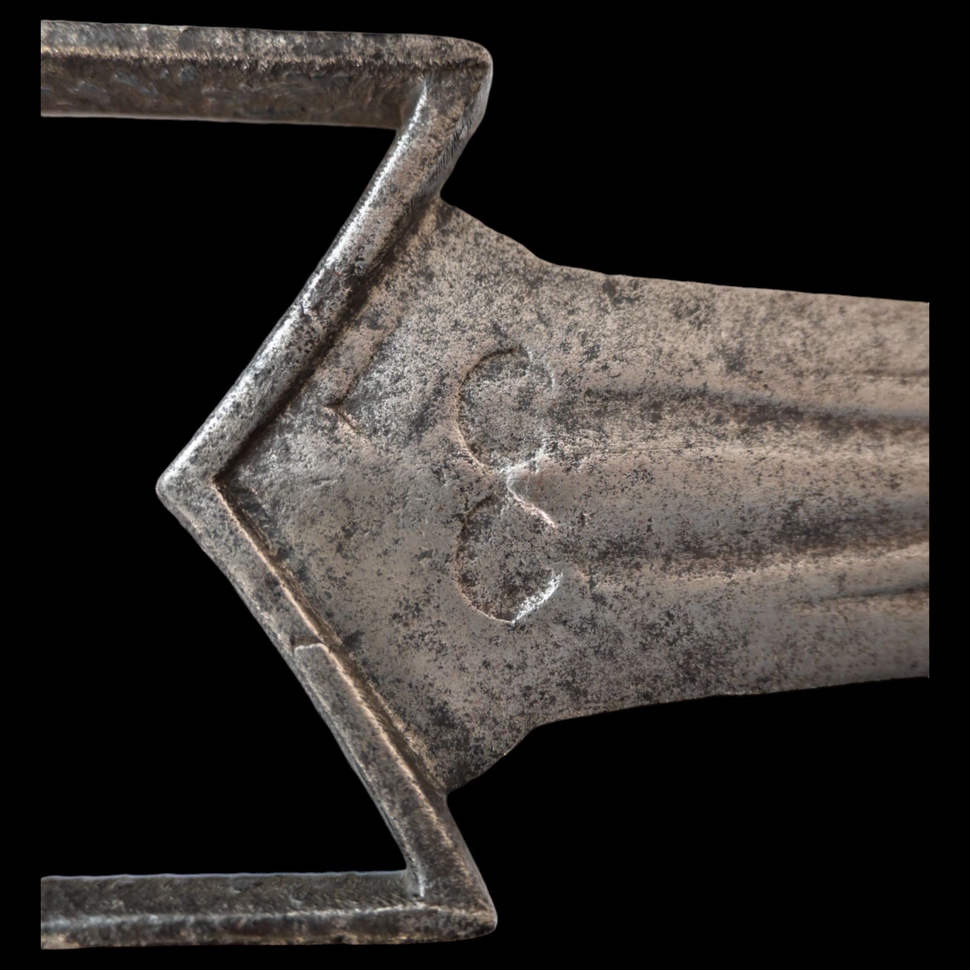 Indian Katar dagger, 18 century. Silver inlay. - Bild 7 aus 7
