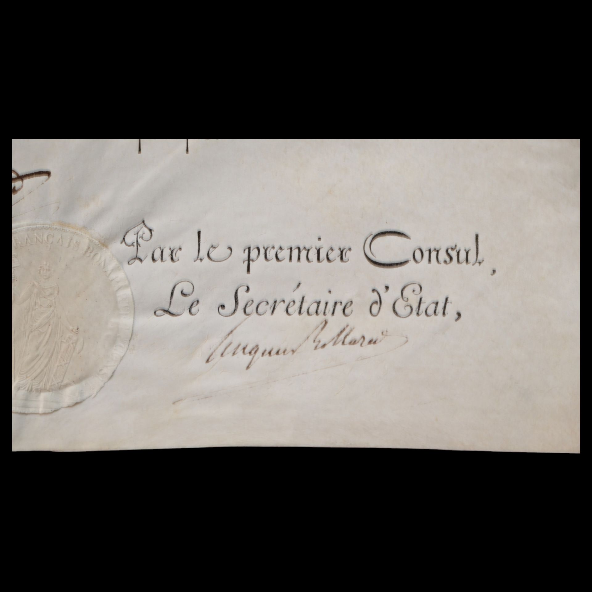 Diploma signed by Napoleon Bonaparte from the Military Department of the French Republic. - Bild 12 aus 12