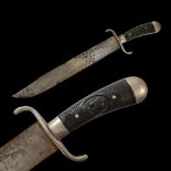 Large hunting sword, knife, German made, Weyersberg Hermanos, last third of the 19th century.