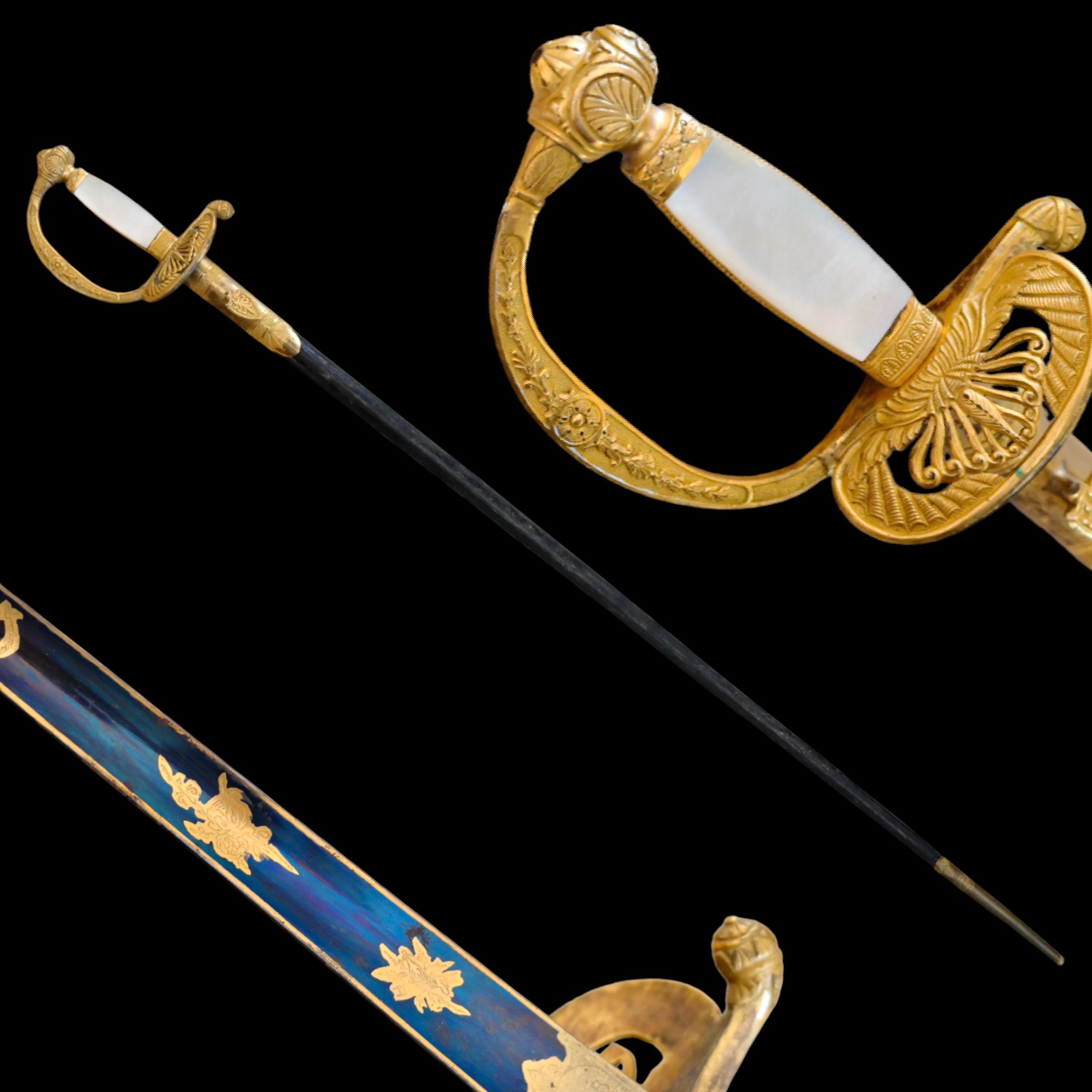 Extremely rare, First Empire, late 18th C smallsword for the founders of the "Institute of Egypt".