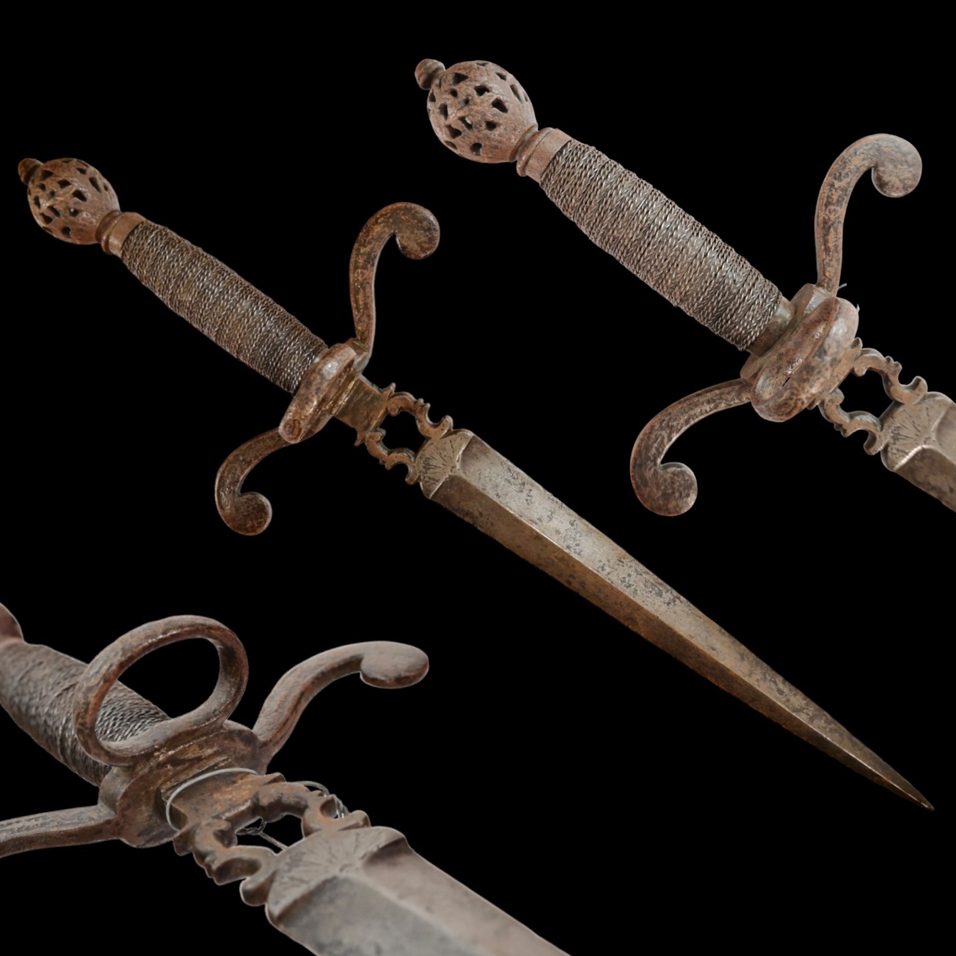 Rare Italian, 17th century, Left Hand Dagger.