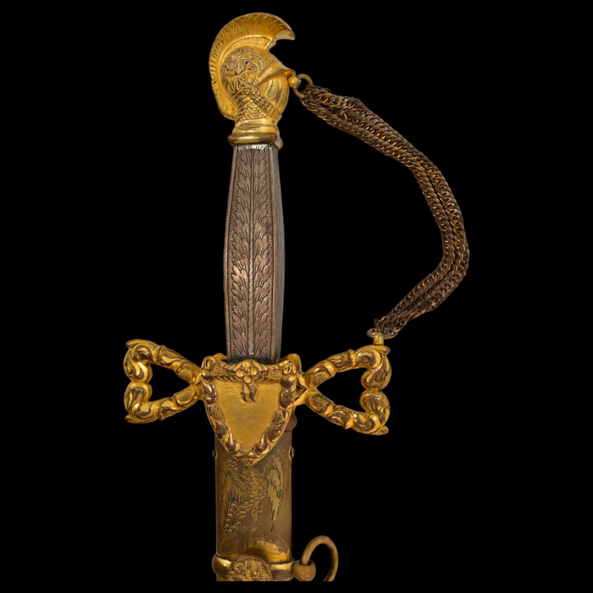 American gilt ceremonial sword, belonged to W.R. Vermilye, 19th century. - Bild 9 aus 19