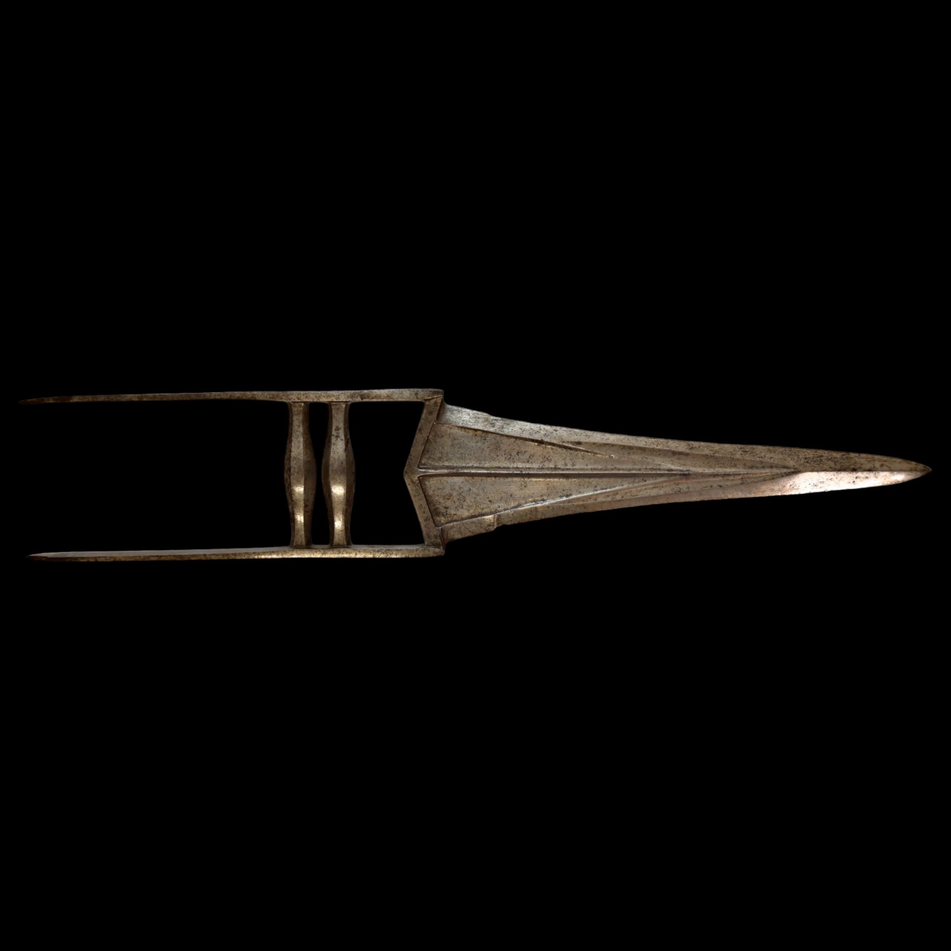 Old Indian Katar dagger, South India. 18 century - Bild 2 aus 7