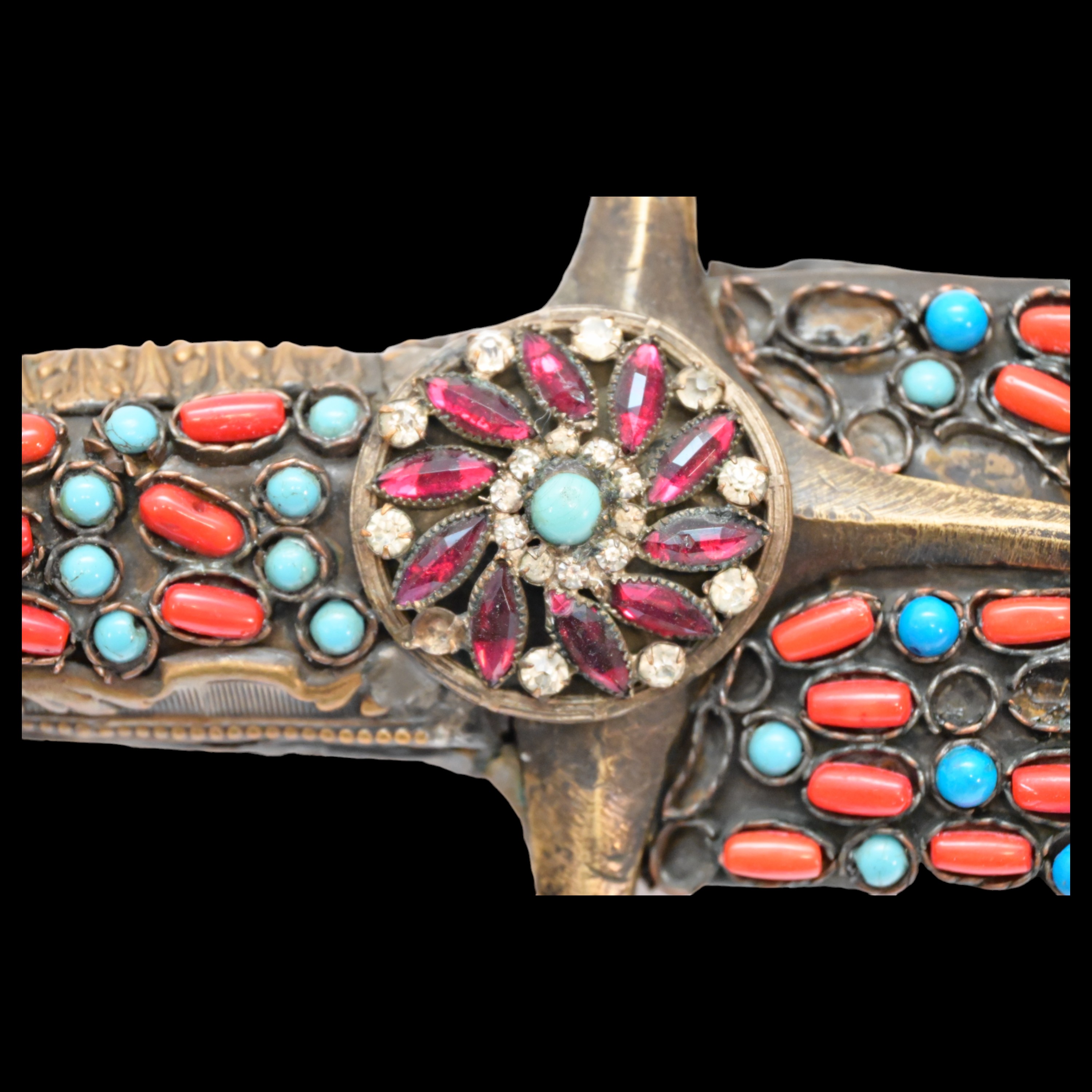 Rare Ottoman sword, Kilij, Pala, decorated with corals and turquoise, Turkey, Trabzon, around 1800. - Image 19 of 31