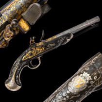 A unique flintlock pistol of Charles Philippe - future King Charles X, France, 1780s.