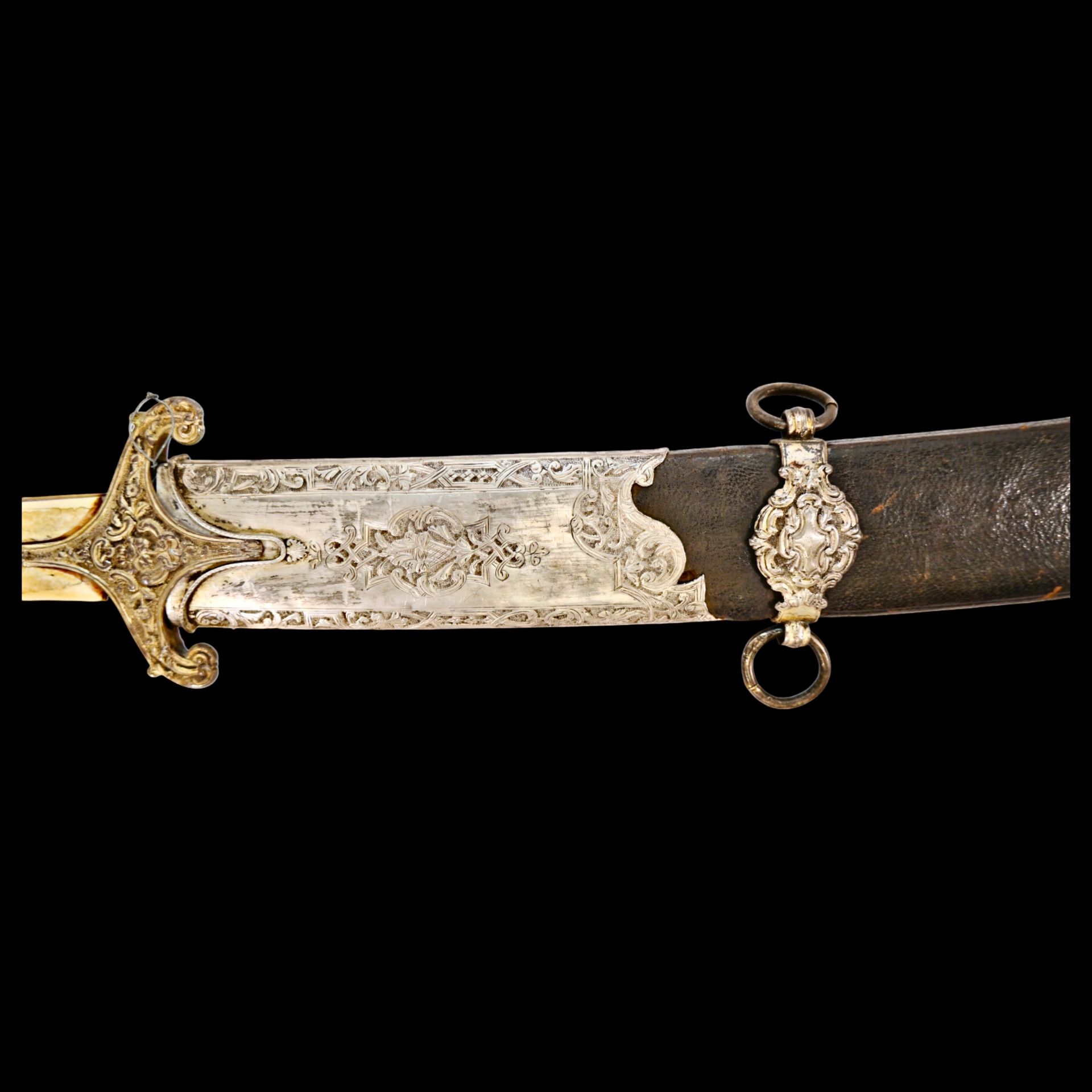 Rare Ottoman saber KARABELA, wootz blade, silver with the tugra of Sultan Ahmed III, early 18th C. - Bild 5 aus 27