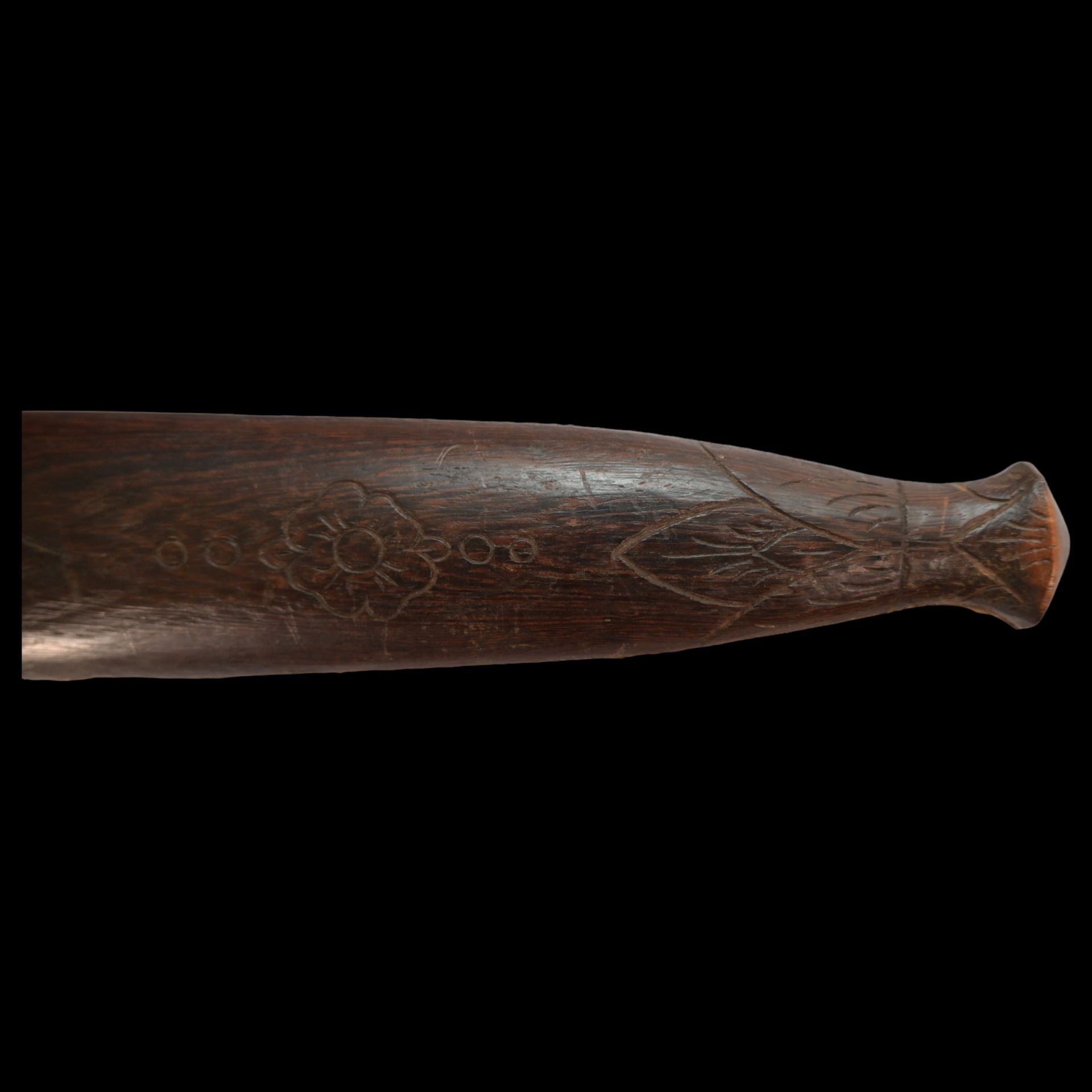 Rare Italian dagger with a wavy Damascus steel blade, 19th century. - Bild 5 aus 11