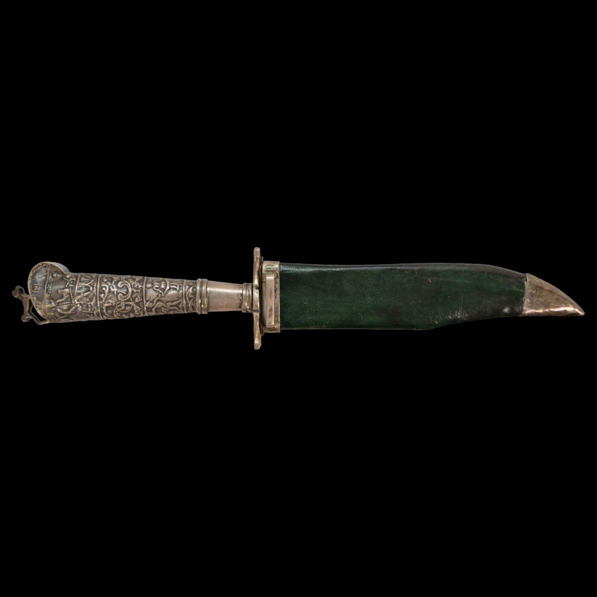 A silver mounted hunting knife, France 19th century. - Image 3 of 13