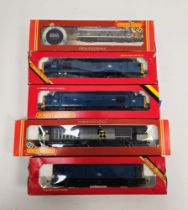 Five Hornby 00 gauge boxed locomotives to include 2 X R.751 B.R. loco Co-Co Diesel, R.327 BR Class