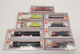 Nine boxed Lima Models 00 gauge rolling stock to include No.302908 ESSO tanker , 2 X No.305602