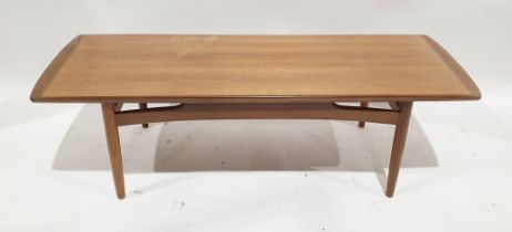 G-Plan 'Fresco' teak coffee table, 40cm high, 137cm long, 49cm wide