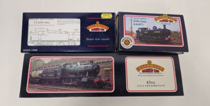 Three Bachmann Branch-line 00 gauge boxed locomotives to include 43xx 2-6-0 locomotive No.4318 and