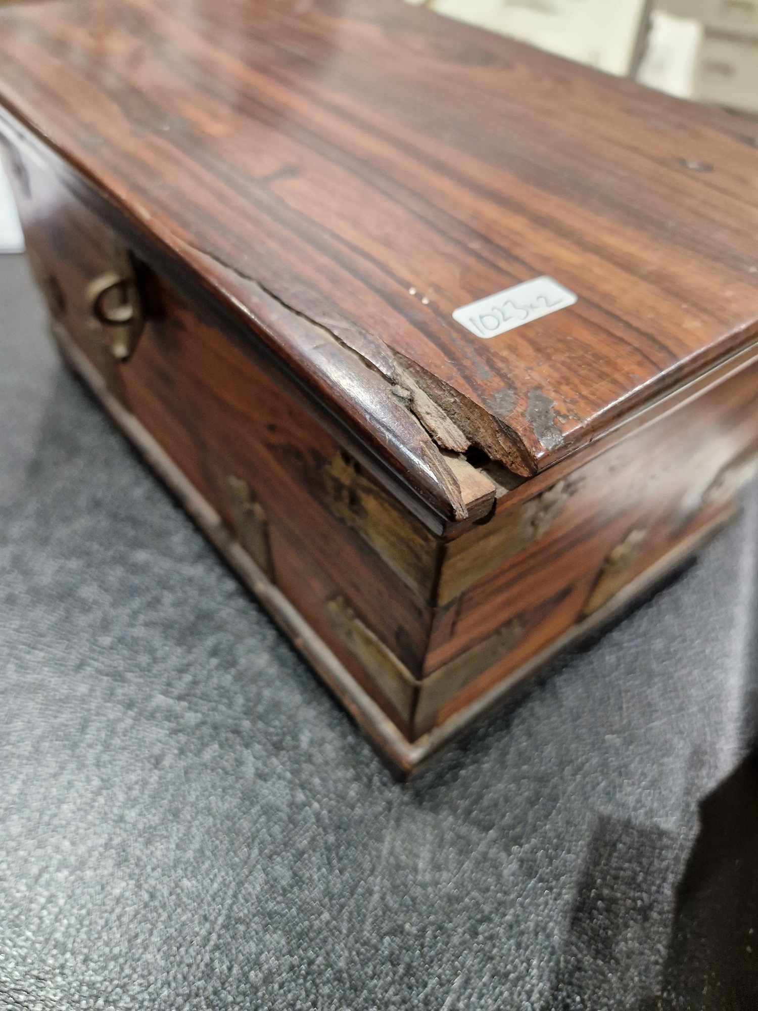 Victorian rosewood and brass-mounted toilet box, the interior fitted with compartmentalised trays - Image 15 of 19