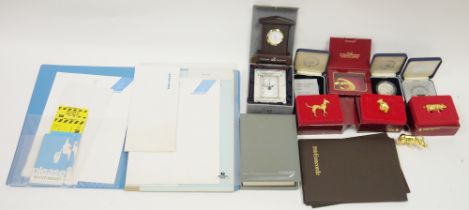 Collection of Concorde memorabilia including branded note pads, a flight certificate dated 1995,