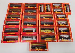 Quantity of boxed Hornby 00 gauge goods wagons to include 7 X R235 45 Ton G.LW. open wagon, 6 X R247