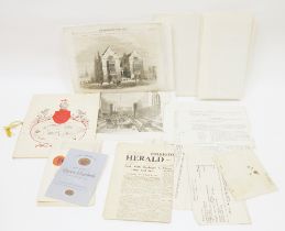 Assorted ephemera including two tickets and associated London Transport Special Bus Service for