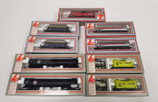 Nine boxed Lima Models 00 gauge rolling stock to include 2 X No.302908 ESSO tanker , 2 X No.305602