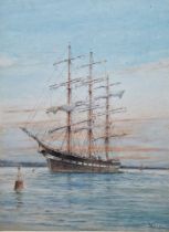 John Millington (1891-1948) Watercolour "Illawara" study of the cargo ship Illawara, signed lower