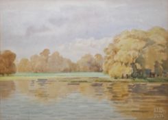 L. J. Bartholomew (20th century) Watercolour "Near Kew", initialled and dater 1922 lower right,