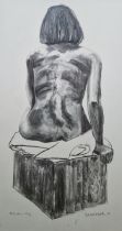 Sara Russell (20th/21st century) Charcoal on paper Female nude, signed and dated December 1997,