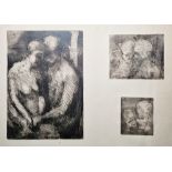 Richard Robbins (British 1927-2009) Etching 'Couples', Artist's Proof, signed and titled in pencil