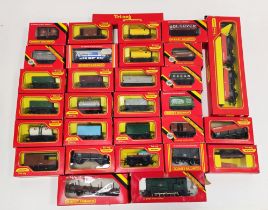 Quantity of boxed Hornby 00 gauge goods wagons, vans, etc to include R136 Bolsover mineral van, R636
