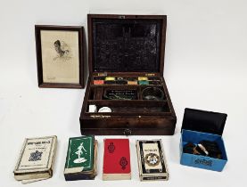 Newmans (Soho) Victorian mahogany artists paint box, late 19th/early 20th century, the tooled