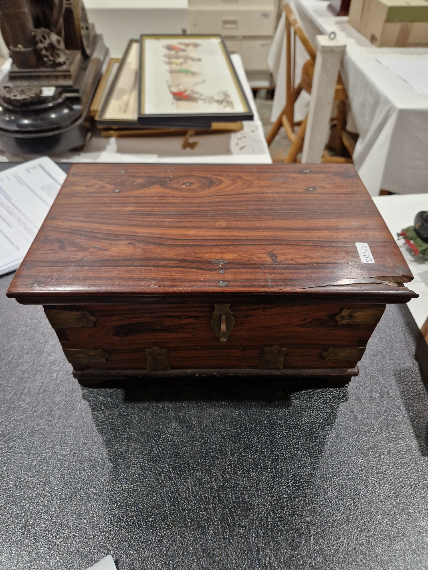 Victorian rosewood and brass-mounted toilet box, the interior fitted with compartmentalised trays - Image 14 of 19